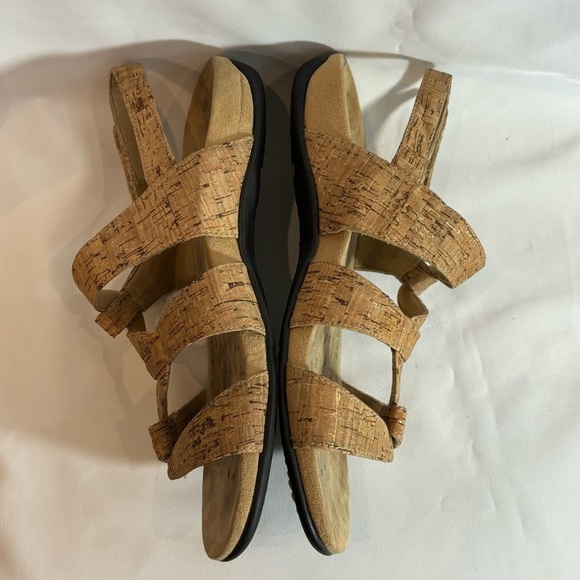 VIONIC Sz 8 Amber Sandals Mixed Media Hook & Loop Closure Orthotic Insole Shoes - Picture 4 of 7